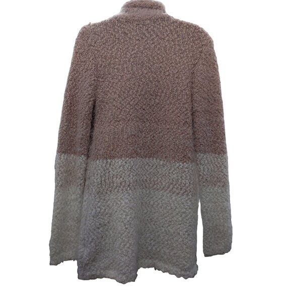 Signature Studio Women's Pink & white cardigan soft eyelash open front size L - Picture 2 of 7